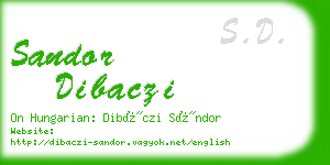 sandor dibaczi business card